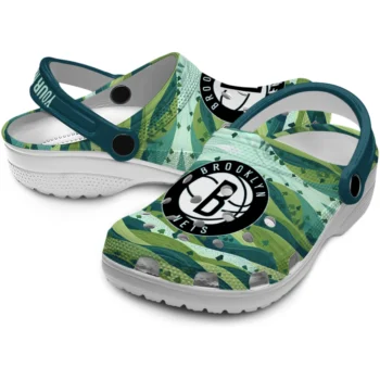 personalized brooklyn nets hills illustration clogs high quality