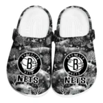 personalized brooklyn nets snowy hills clogs best selling