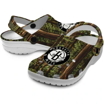 personalized brooklyn nets woods forest designs clogs high quality