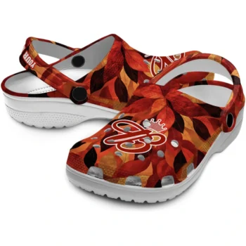 personalized budweiser leaf burst red orange clogs high quality hey clogs