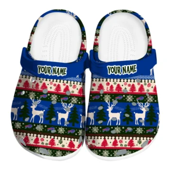 personalized buffalo bills christmas motif clogs best selling