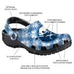 personalized buffalo sabres snowflake mosaic clogs best selling