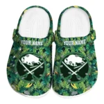 personalized buffalo sabres tropical leaves clogs best selling