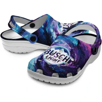 personalized busch light galaxy blue purple clogs high quality hey clogs