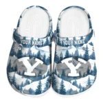 personalized byu cougars snowy mountains clogs best selling