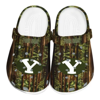 personalized byu cougars woods forest designs clogs best selling