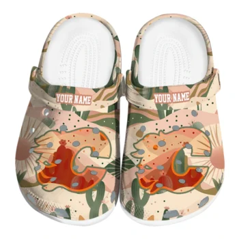 personalized calgary flames desert cactus pattern clogs best selling