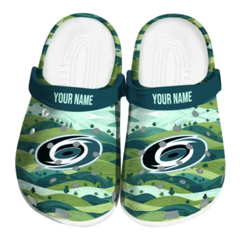 personalized carolina hurricanes hills illustration clogs best selling