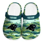 personalized carolina panthers hills illustration clogs best selling