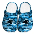 personalized carolina panthers snowy hills clogs best selling