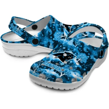 personalized carolina panthers snowy hills clogs high quality