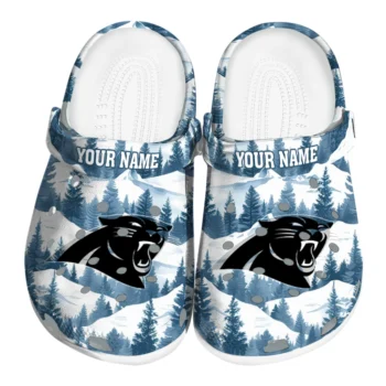 personalized carolina panthers snowy mountains clogs best selling