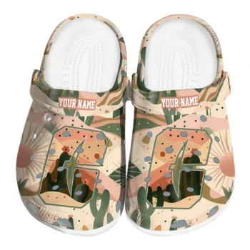 personalized charlotte 49ers desert cactus pattern clogs best selling