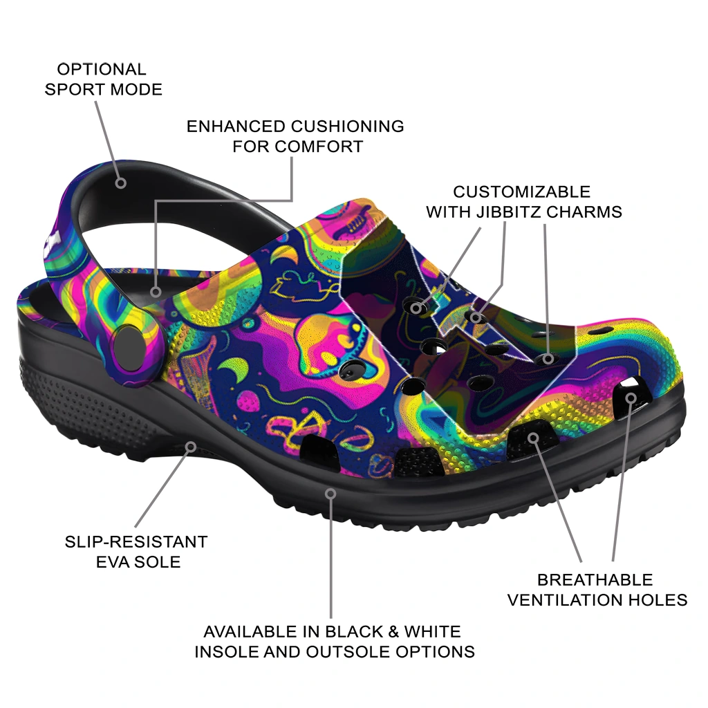 personalized charlotte 49ers swirling mushrooms clogs new arrival personalized charlotte 49ers swirling mushrooms clogs new arrival