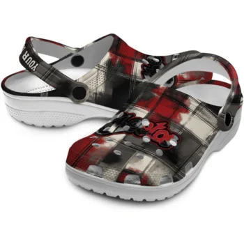 personalized cheetos graffiti font red black clogs high quality hey clogs