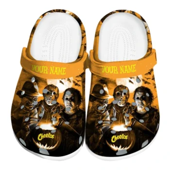 personalized cheetos pumpkin moon orange black clogs best selling hey clogs