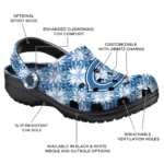 personalized chicago bears snowflake mosaic clogs best selling