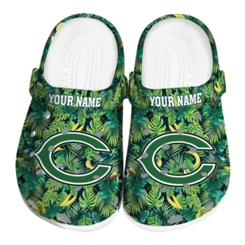 personalized chicago bears tropical leaves clogs best selling