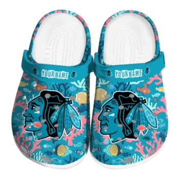 personalized chicago blackhawks tropical fish ocean clogs best selling