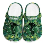 personalized chicago blackhawks tropical leaves clogs best selling
