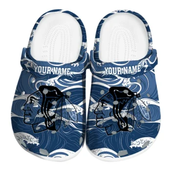 personalized chicago blackhawks wave flow clogs best selling