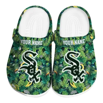 personalized chicago white sox tropical leaves clogs best selling