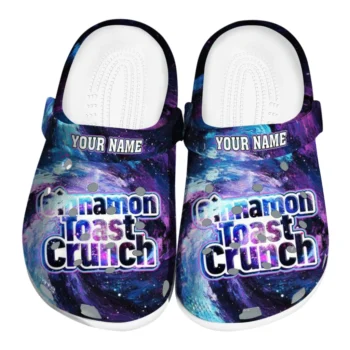 personalized cinamon toast crunch galaxy purple blue clogs best selling hey clogs