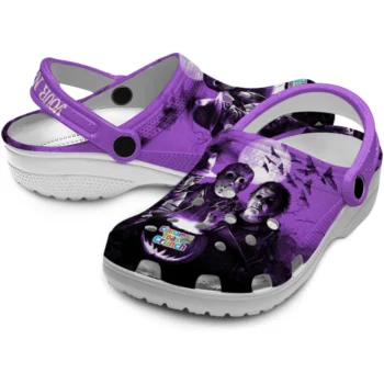 personalized cinamon toast crunch horror trio purple black clogs high quality hey clogs