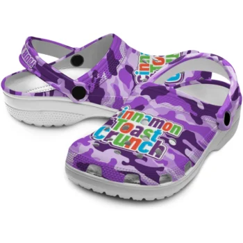 personalized cinamon toast crunch purple camou purple black clogs high quality hey clogs