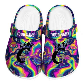 personalized cincinnati bearcats swirling mushrooms clogs best selling