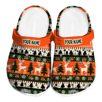personalized cincinnati bengals christmas motif clogs best selling
