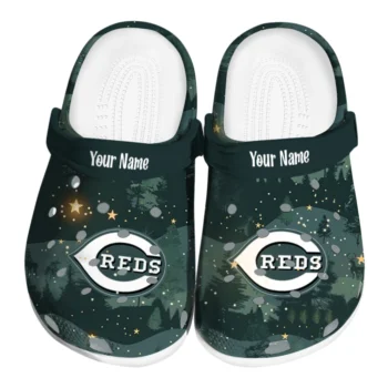 personalized cincinnati reds deer nightscape clogs best selling