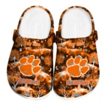 personalized clemson tigers snowy hills clogs best selling