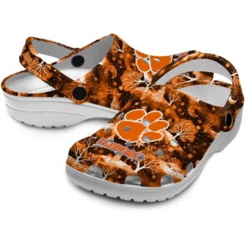 personalized clemson tigers snowy hills clogs high quality