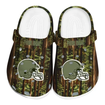 personalized cleveland browns woods forest designs clogs best selling