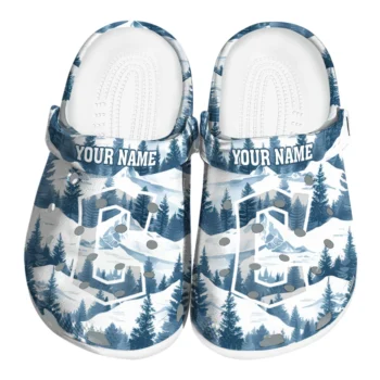 personalized cleveland guardians snowy mountains clogs best selling