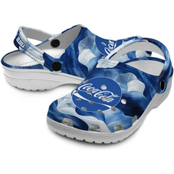 personalized coca cola blue wave blue white clogs high quality hey clogs