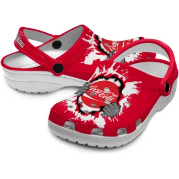 personalized coca cola punch motif red white clogs high quality hey clogs