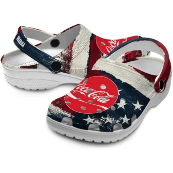 personalized coca cola usa stripes red white clogs high quality hey clogs
