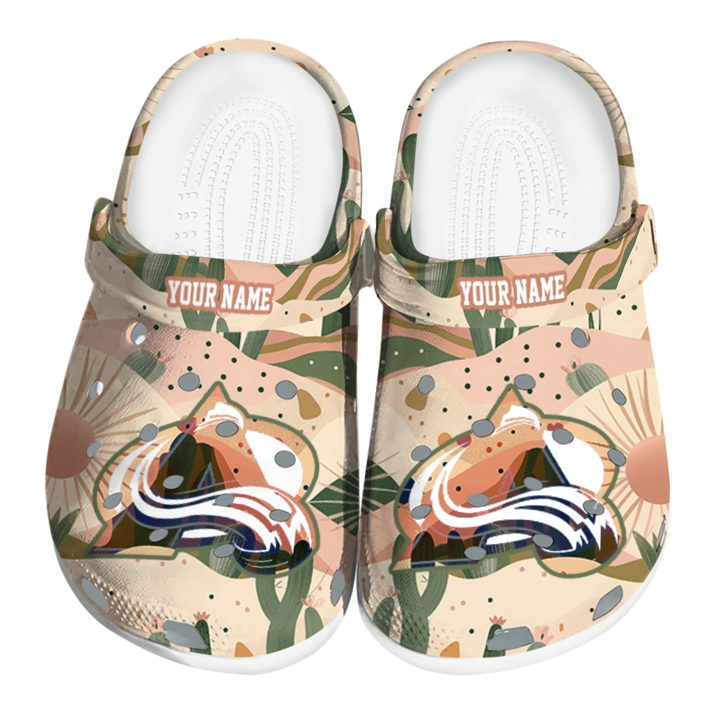 personalized colorado avalanche desert cactus pattern clogs best selling personalized colorado avalanche desert cactus pattern clogs best selling