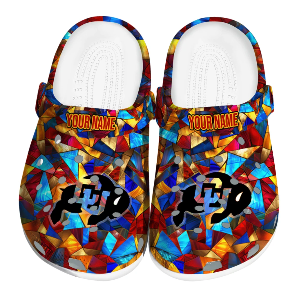 personalized colorado buffaloes prism pieces clogs best selling personalized colorado buffaloes prism pieces clogs best selling