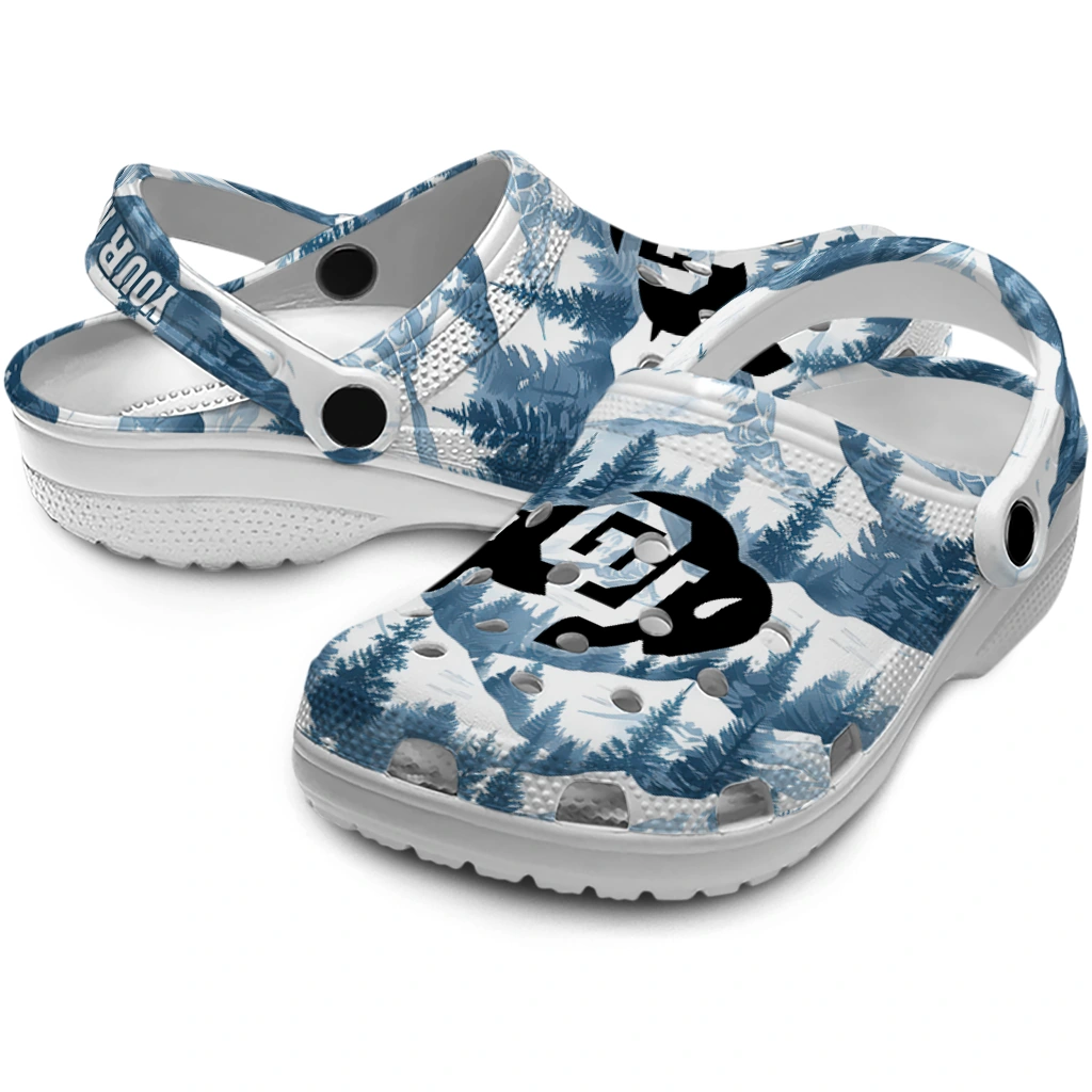 personalized colorado buffaloes snowy mountains clogs high quality personalized colorado buffaloes snowy mountains clogs high quality