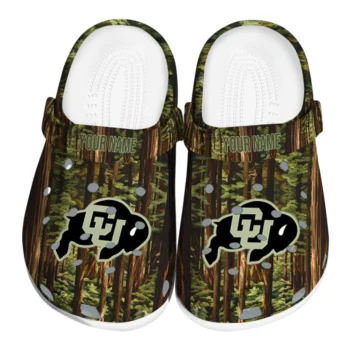 personalized colorado buffaloes woods forest designs clogs best selling