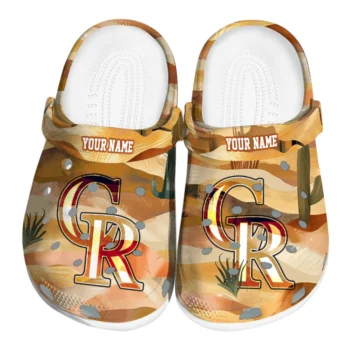 personalized colorado rockies desert layers clogs best selling