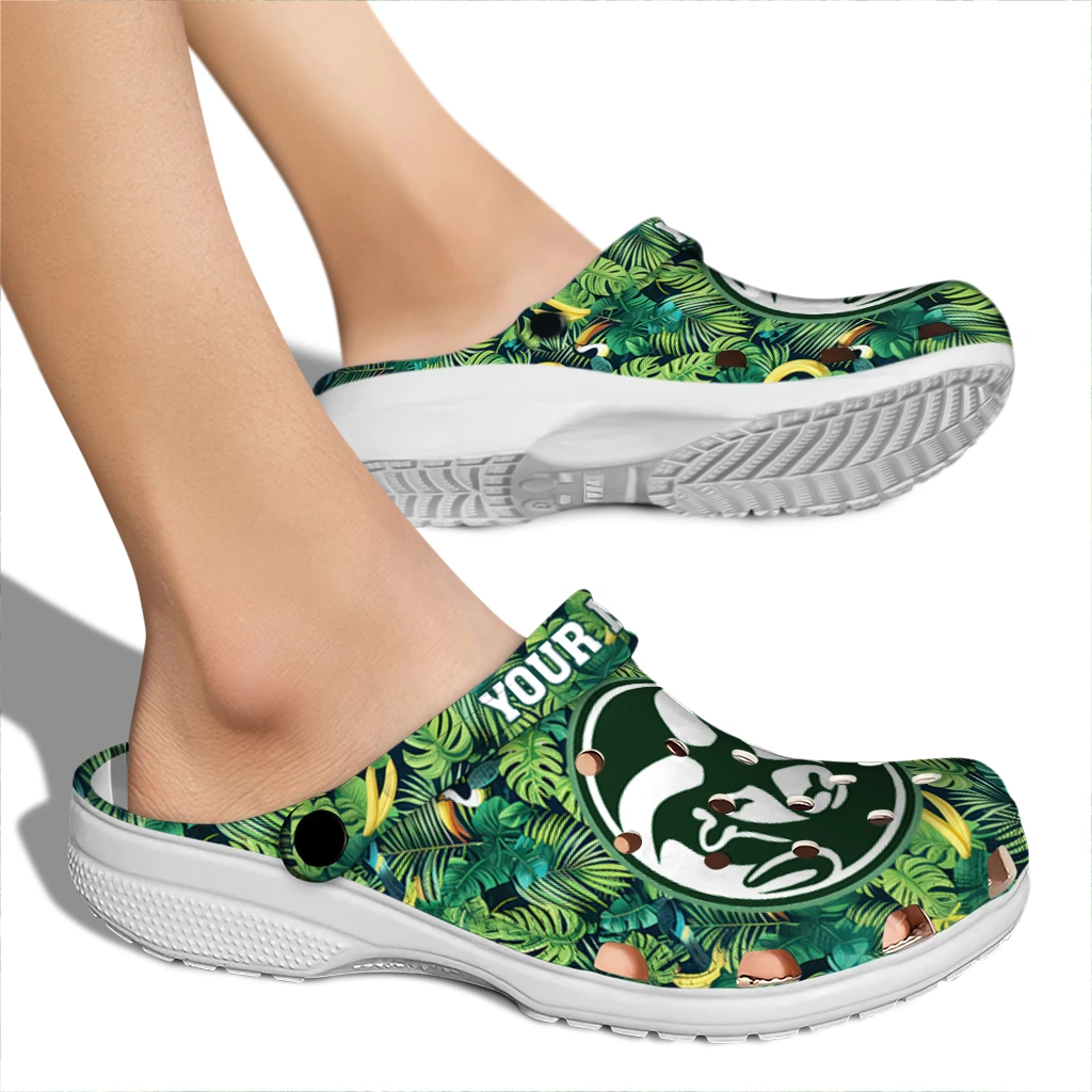 personalized colorado state rams tropical leaves clogs fashion forward personalized colorado state rams tropical leaves clogs fashion forward