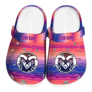 personalized colorado state rams wavy stripes clogs best selling