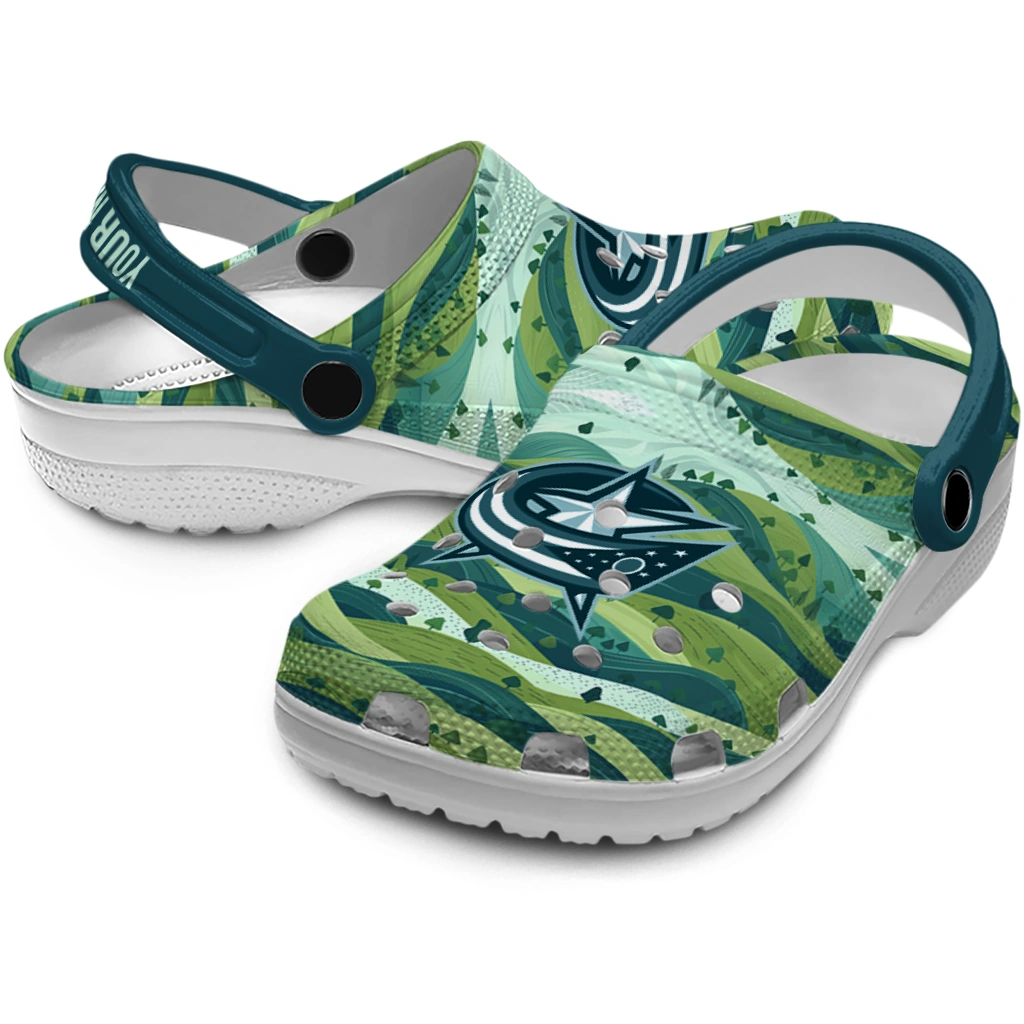 personalized columbus blue jackets hills illustration clogs high quality personalized columbus blue jackets hills illustration clogs high quality