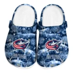 personalized columbus blue jackets snowy hills clogs best selling