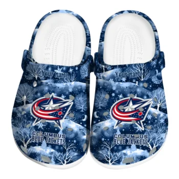 personalized columbus blue jackets snowy hills clogs best selling