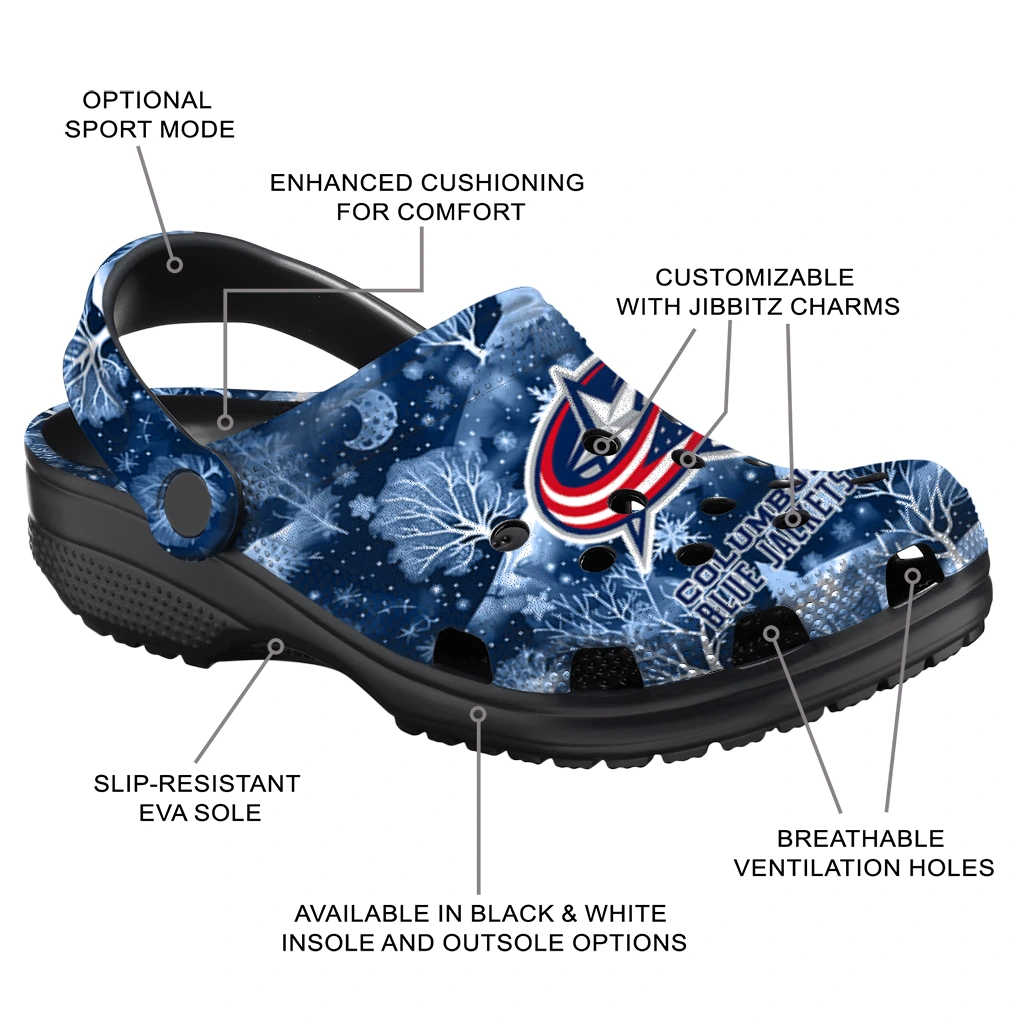 personalized columbus blue jackets snowy hills clogs new arrival personalized columbus blue jackets snowy hills clogs new arrival